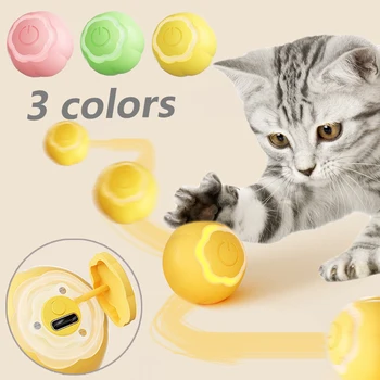  Умные игрушки для кошек Автоматический интерактивный мяч для кошек Pet Smart LED Самодвижущиеся игрушки для собак Аксессуары для кошек Игрушки для домашних животных