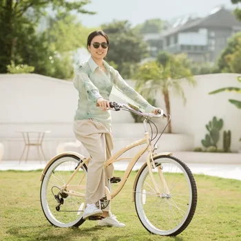 Велосипед 26-дюймовый пляжный круизер для женщин, односкоростной и 7-скоростной, несколько цветов