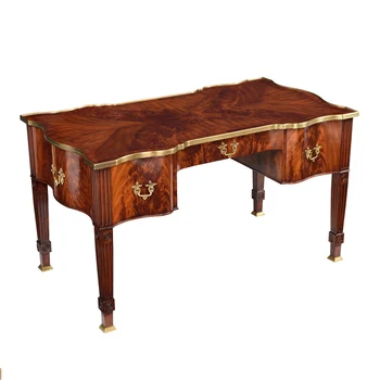  * Индивидуальный британский роскошный стол из массива дерева Новый классический высококачественный стул из чистой меди Комбинированная мебель