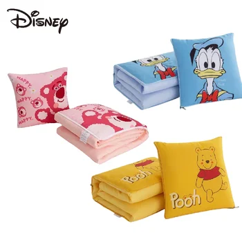 Kawaii Disney Cartoon Lotso Donald Duck Animation Забавное мягкое милое одеяло для сна подушка одеяло 2-в-1 украшение интерьера автомобиля подарок