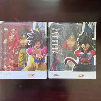 Bandai SHFiguarts Dragon Ball Z Полная мощность Son Goku SSJ2 ПВХ Фигурка Модель Игрушки Совместная подвижная кукла Творческий подарок