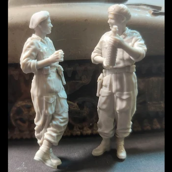 1/35 Смола Модель фигурки GK Солдат, британские танкисты в Нормандии набор, военная тематика Второй мировой войны, Несобранный и неокрашенный комплект