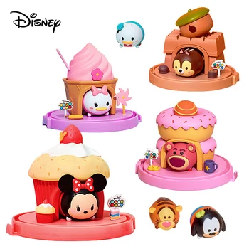 Disney Подлинная серия Цум Таинственная коробка Микки Маус Минни Фигурка Слепая коробка Мини-кукла Микки Торт Коллекция игрушек Детский подарок