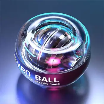 LED Тренировочный мяч на запястье Металлический мяч на запястье Самозапускающийся тренажер для мышц Гироскоп Тренажер Мяч Фитнес