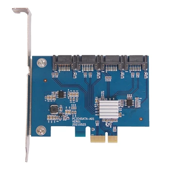 Плата расширения PCIE-SATA 3.0 Адаптер контроллера PCIE SATA 4-портовый адаптер жесткого диска IPFS SATA