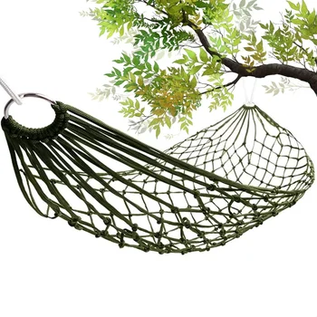 Простой одноместный нейлоновый сетчатый гамак качели подвесной спальный стул легкий гамак премиум-качества для путешествий кемпинг сад