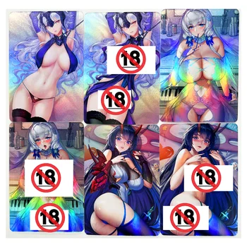 6pcs/компл. ACG Sexy Fate/Grand Order Black Alter Nude No.6 Игрушки Хобби Хобби Коллекционирование Коллекция игр Аниме Карты