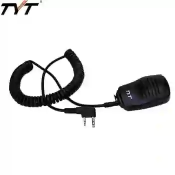 TYT 2-контактный PTT Выносной плечевой динамик Микрофон Микрофон для TYT TH-F8 TH-UV8000D/E Walkie Talkie Baofeng UV-5R 888S Двусторонняя радиосвязь