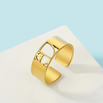  Уникальные регулируемые кольца спирали Фибоначчи для женщин и мужчин Нержавеющая сталь Золотой цвет Геометрические математические ювелирные изделия для пальцев Подарки