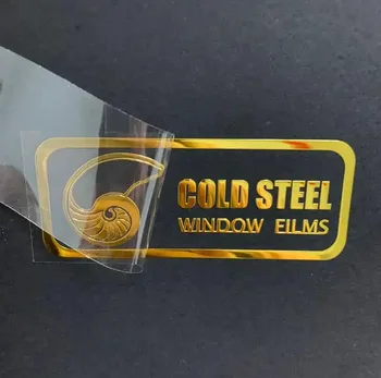  пользовательский логотип роскошный металл золотой клей металлический никелевый наклейка наклейки этикетки 3D трансферные наклейки