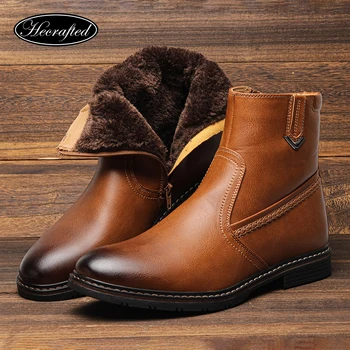 Зимние ботинки для мужчин Удобные 2024 Классическая мода Супер теплые нескользящие зимние сапоги для мужчин #5277