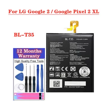 Высококачественный аккумулятор для телефона BLT35 BL-T35 емкостью 3520 мАч для сменной батареи LG Google Pixel 2 XL / Google 2 + инструменты