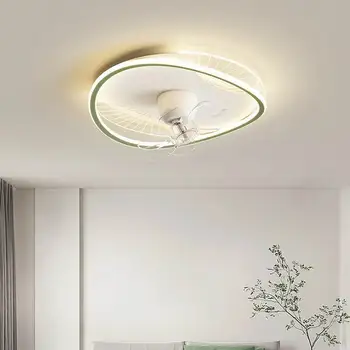 Минималистичный светодиодный вентилятор Ceilng вращающийся квадрат в скандинавском стиле с подсветкой для спальни гостиной Светодиодная современная акриловая потолочная потолочная лампа