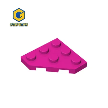 Gobricks Parts Клиновидная пластина 3 x 3 Cut Corner, совместимая с 2450 предметами детских игрушек Строительные блоки Сборка Tec 2023