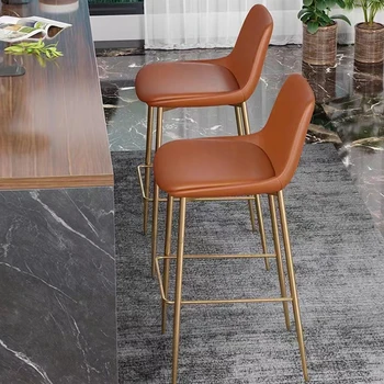 Современное железное искусство Высокий кухонный стул Индустриальный бар Высокие стулья Бытовой дизайнер Спинка Бытовая гостиная Барные стулья