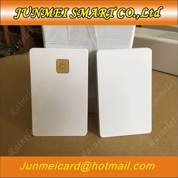 100 шт. Белый ПВХ с ISO7816 чипом Fudan Печатная пустая контактная смарт-карта Sle 4428 для струйного принтера