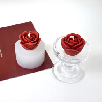  Розовая ароматерапевтическая свеча Силиконовая форма, Ледовая сетка для хоккея, Подарок руками, День святого Валентина