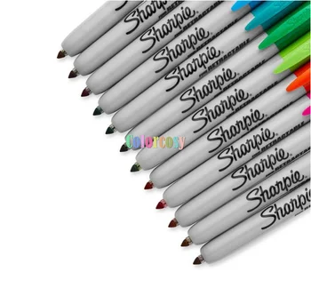 Новый Sharpie 32701 Выдвижные Перманентные Маркеры Набор Масло Тонкая Точка Цветная Краска Ручка Рисование На Пластике Металл Дерево Художественные принадлежности