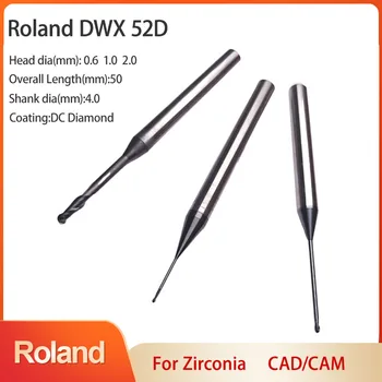 Стоматологические фрезерные боры из диоксида циркония для материалов стоматологической лаборатории Roland DWX 52D Продукция Сверло D4 с хвостовиком DC 0,6 / 1,0 / 2,5 мм
