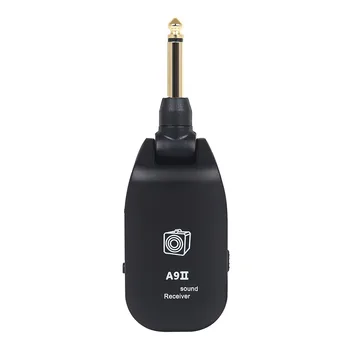 UHF 730 МГц Беспроводной гитарный передатчик Приемник Высококачественный материал ABS Стабильный сигнал 30 м Диапазон передачи Черный