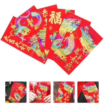 Красные конверты Креативный Хунбао Китайский Новый год День Рождения Брак Красный Подарочный Конверт Год Драконьей Удачи Денежные Конверты