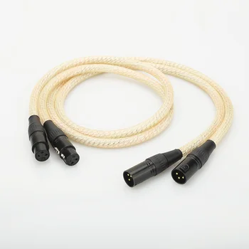 pair hifi XLR Балансный разъем Соединительный кабель с позолоченным разъемом XLR