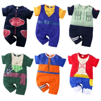 Комбинезон для новорожденных Детская весенняя одежда Комбинезон для девочек и мальчиков Пижама для малышей Младенец Луффи Зоро ONE PIECE Комбинезон Костюмы Одежда