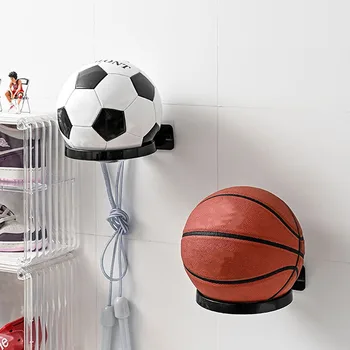  Настенная стойка для хранения баскетбола Пластиковый многоцелевой футбольный дисплей Полка Держатель мяча Компактный декор гостиной