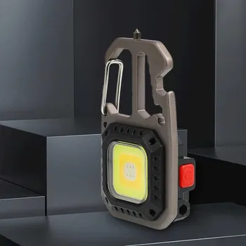 COB Брелок Рабочий фонарь с дисплеем батареи 8-режимный перезаряжаемый портативный светодиодный фонарь с высоким люменом для кемпинга, походов, бега