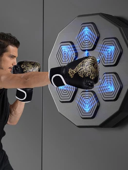  Настенный умный музыкальный боксерский тренажер Настенный щит Перезаряжаемый Bluetooth-совместимый для бокса Ловкость Реакция Упражнение