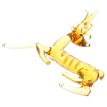 Фигурка северного оленя Прекрасная хрустальная статуя оленя Настольная милая скульптура животных Домашнее украшение