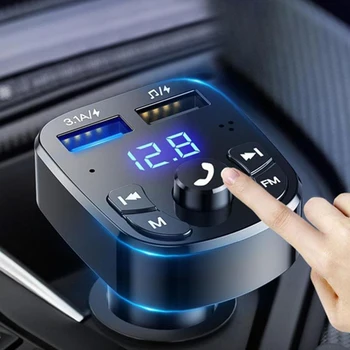 Автомобильный MP3-плеер Bluetooth-совместимый 3,1 А Быстрая зарядка Автомобильный радио Модулятор Беспроводной FM-передатчик Двойной USB Адаптер быстрой зарядки