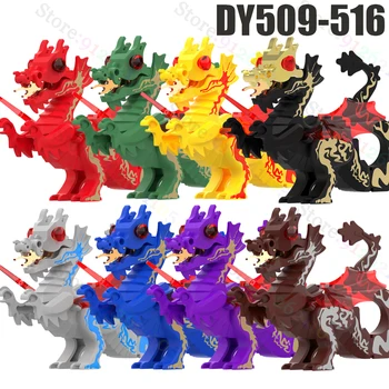 Строительные блоки Средневековые фигурки драконов Развивающие игрушки Рождественский подарок для детей DY509-DY516
