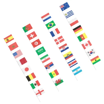 Ручной Национальный Флаг Палка Международный Мир Флаги Стран Баннеры для Бара Вечеринка Декор Рука Размахивание флагом страны